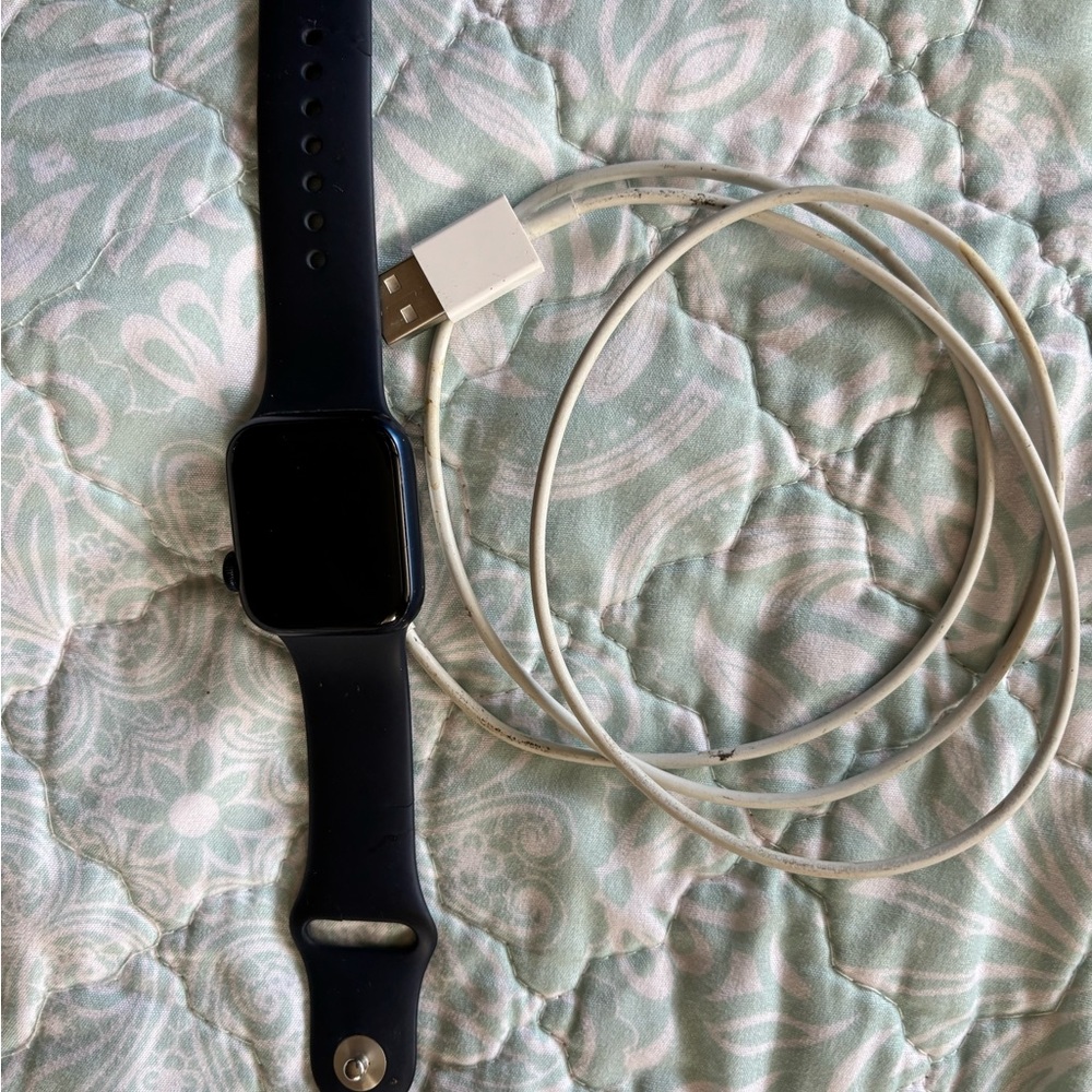 Navy Blue Smartwatch with Charger